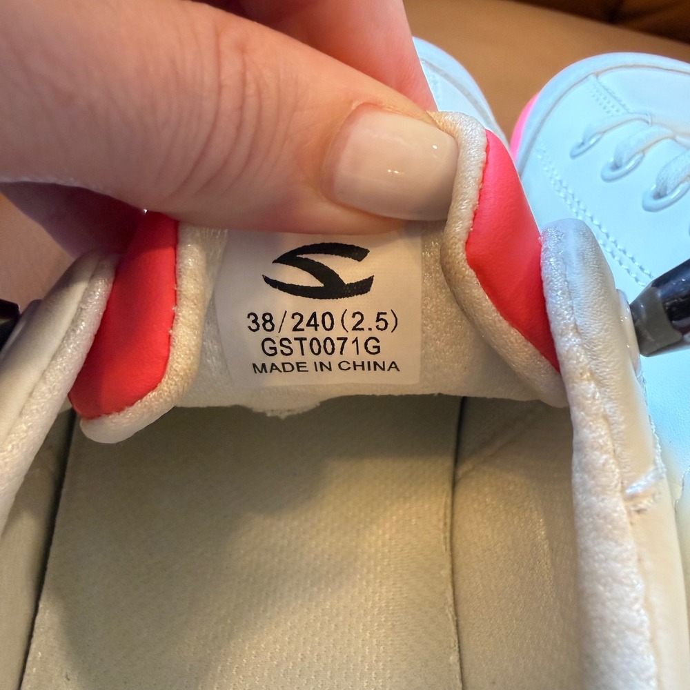 Hobibear Barefoot Sneakers White Pink Wide Toe Box GST0071G Womens 7.5 - Picture 5 of 6
